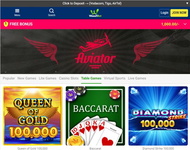 Wasafibet Casino 